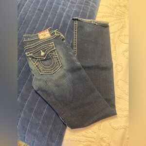 True Religion Dark Wash Women’s Jeans with Rhinestone Pockets